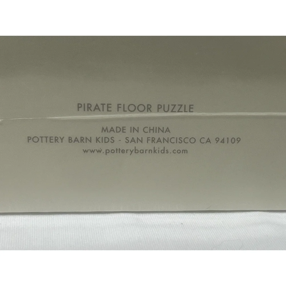 Pottery Barn Kids Pirate Puzzle Caribbean Map Adventure Homeschool Vintage Style